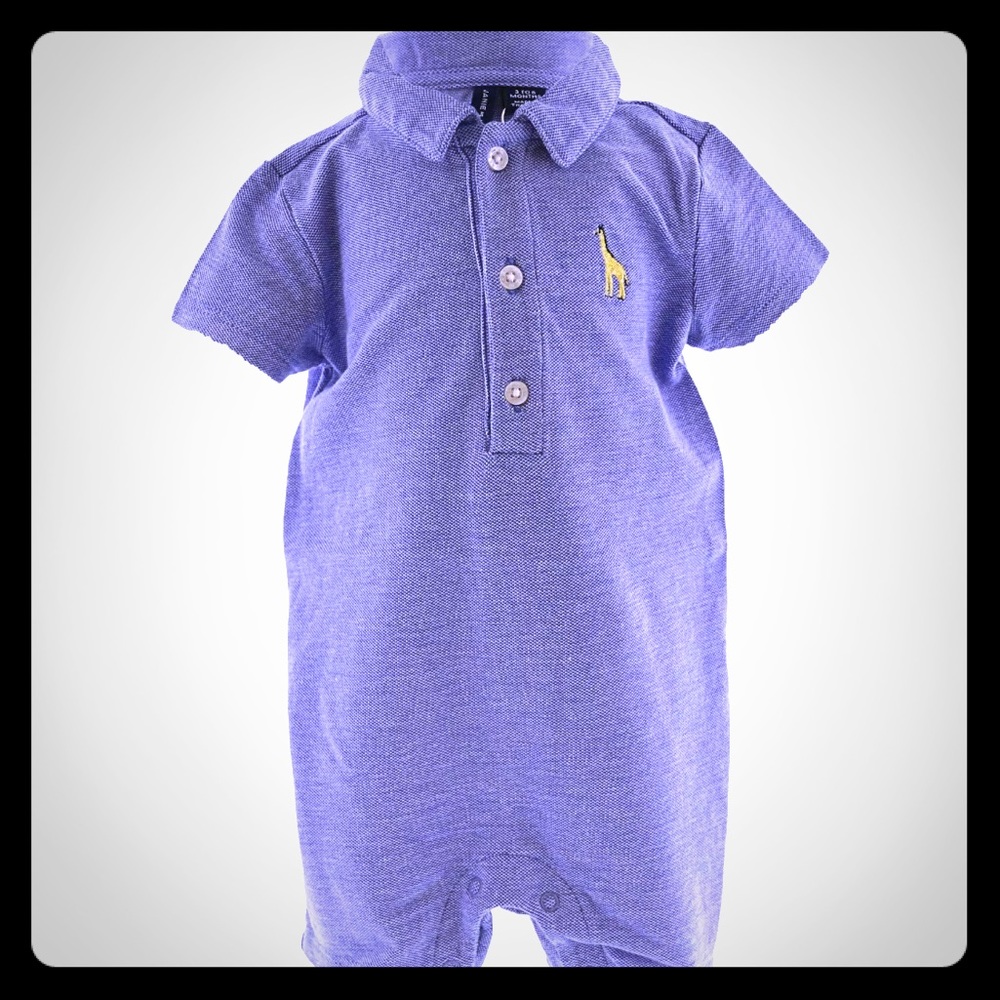 🦒 Janie and Jack blue polo one piece